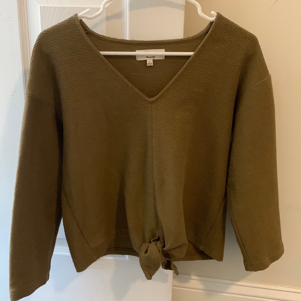Texture & Thread Madewell Tie front top